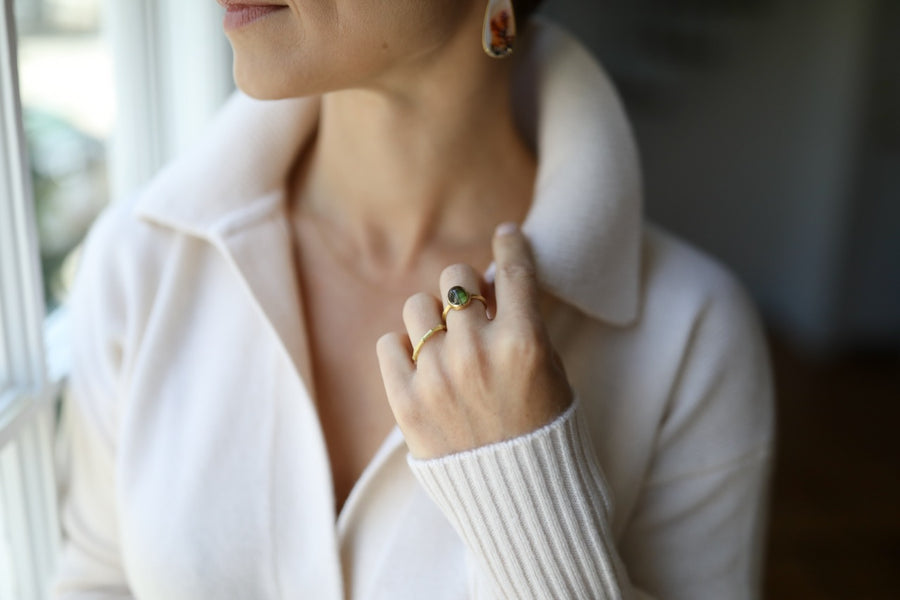 Tourmaline Cat's Eye Ring