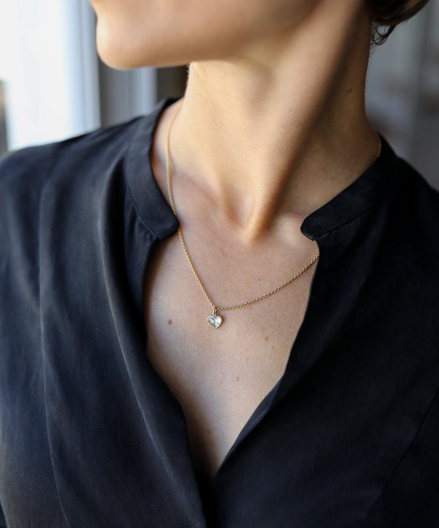 Big Diamond Sweetheart Necklace