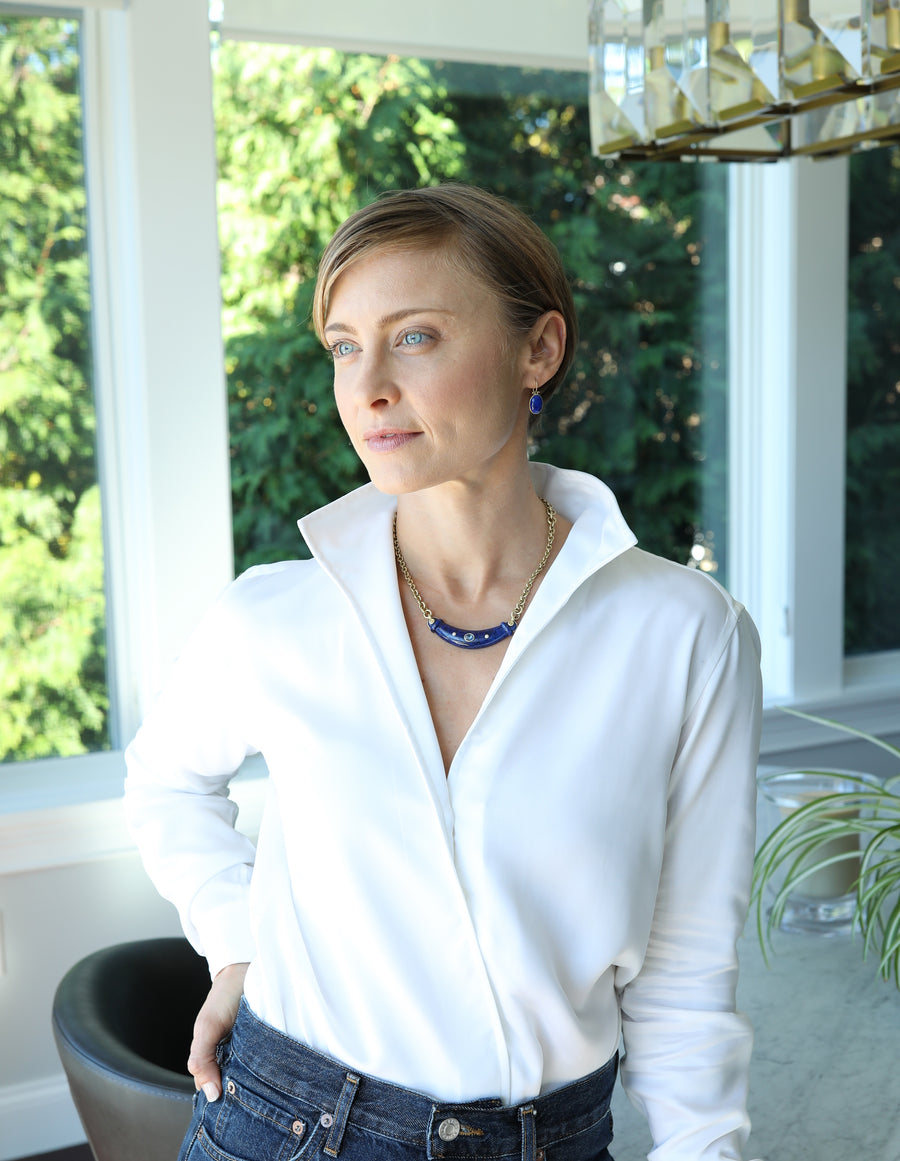 Lapis Shackle Necklace