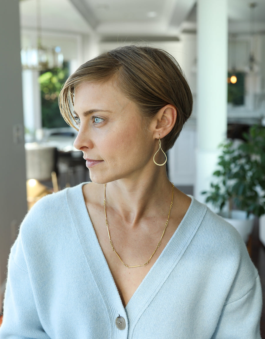 22k Gold Twig Chain Necklace