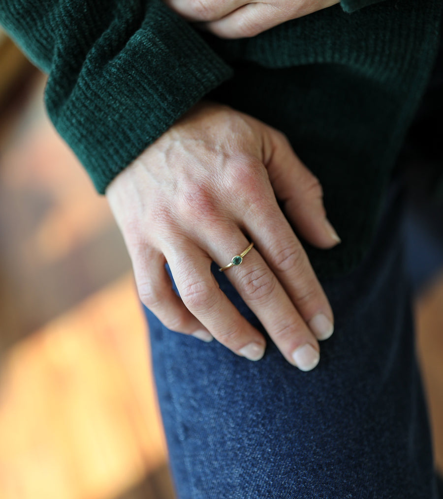 Green Tourmaline Oval Ring