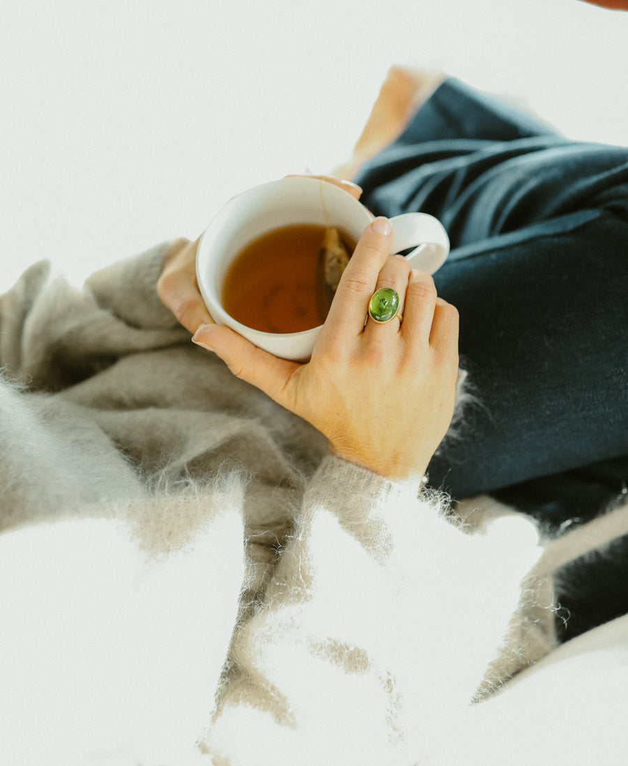 Oval Peridot Ring