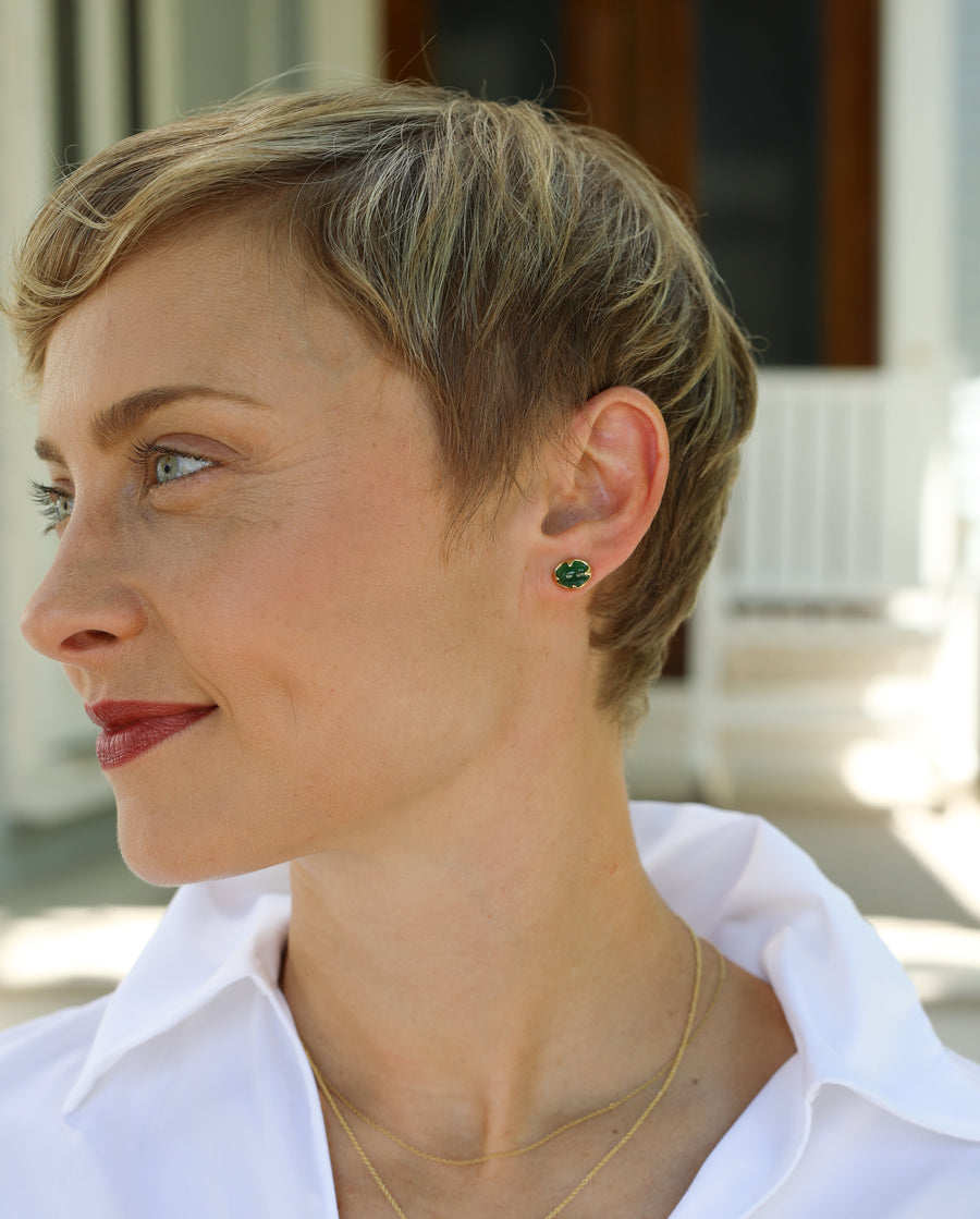 Tsavorite Garnet Claw Earrings