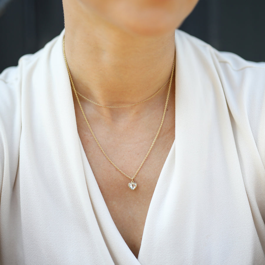 Big Diamond Sweetheart Necklace