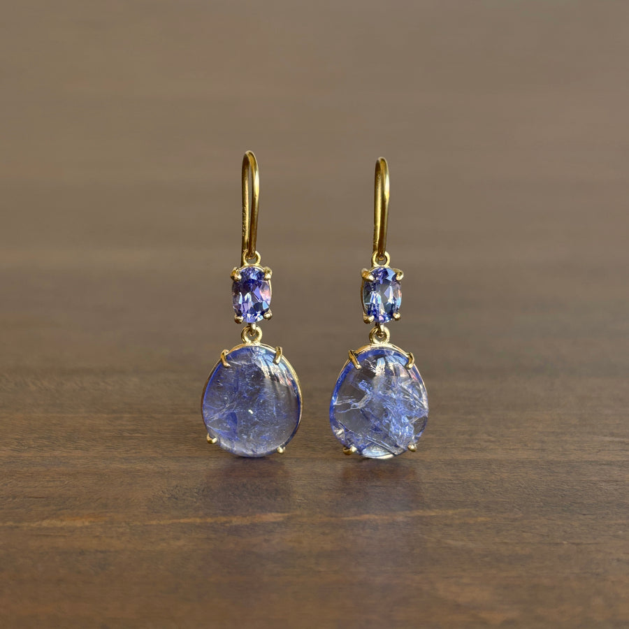 Mimi Favre Double Tanzanite Earrings