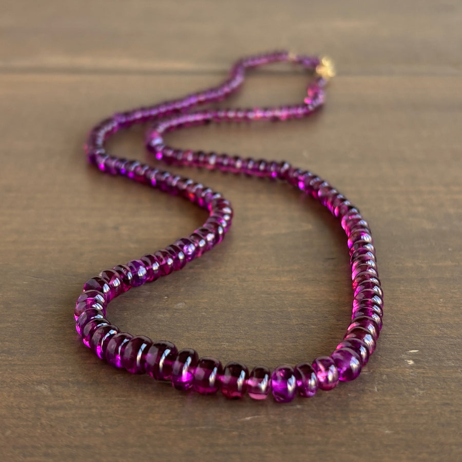 Mimi Favre Grape Garnet Beaded Necklace