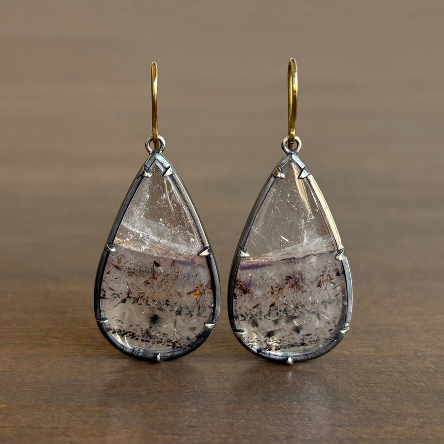 Mimi Favre Large Quartz Pear Drop Earrings