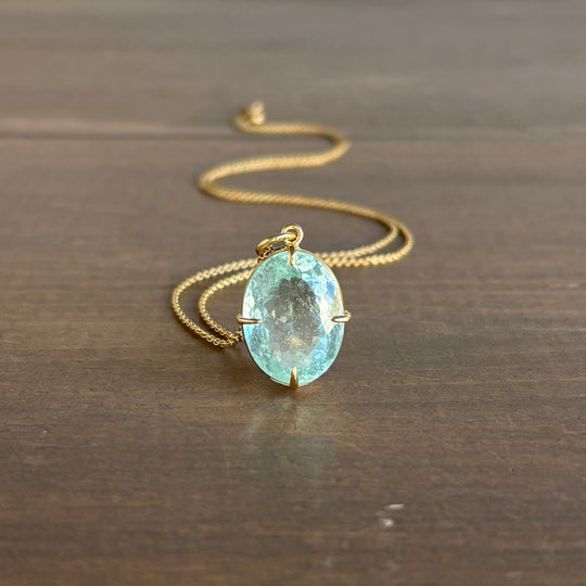 Mimi Favre Oval Beryl Pendant front view