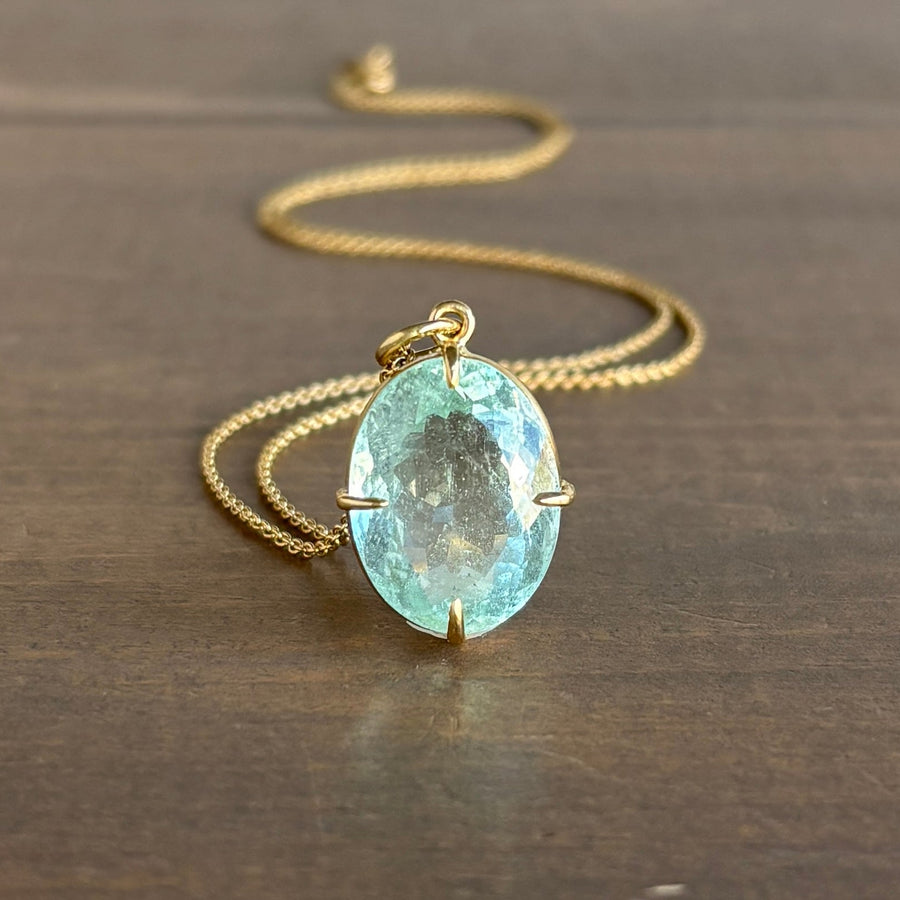 Mimi Favre Oval Beryl Pendant front view