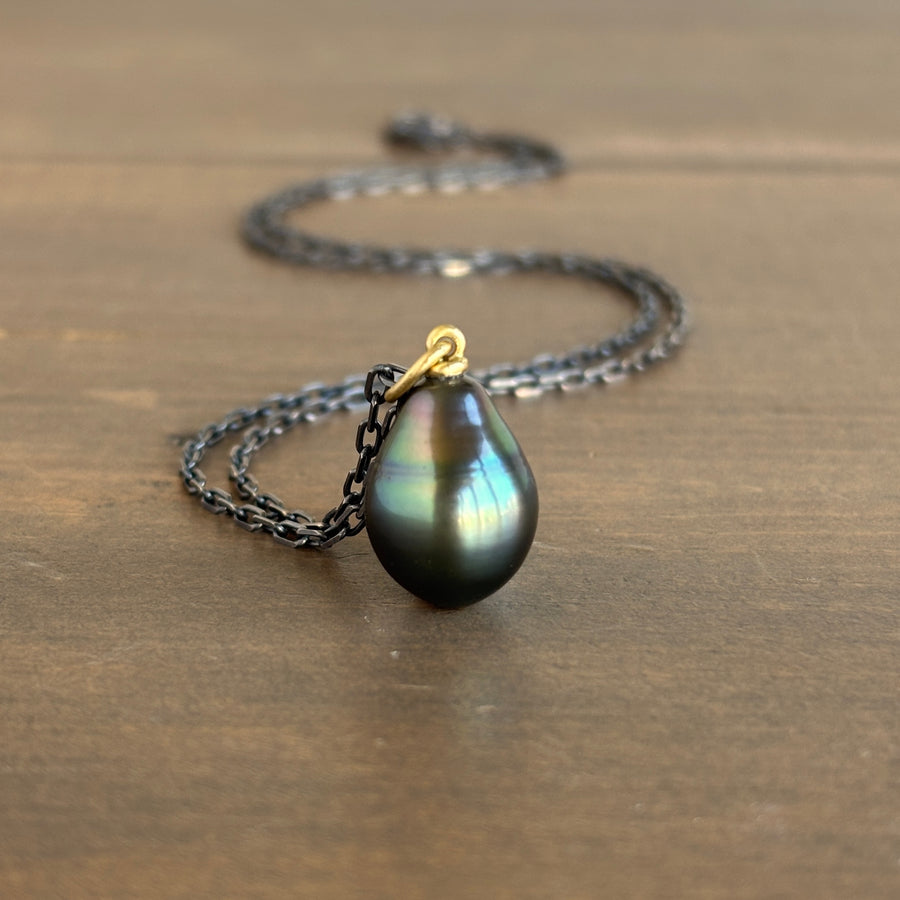 Mimi Favre Peacock Tahitian Pearl Pendant