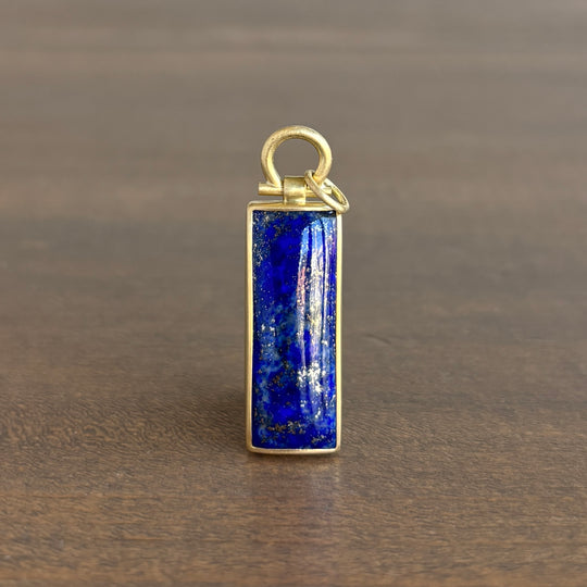 Monika Krol Rectangle 18k Gold & Lapis Lazuli Pendant