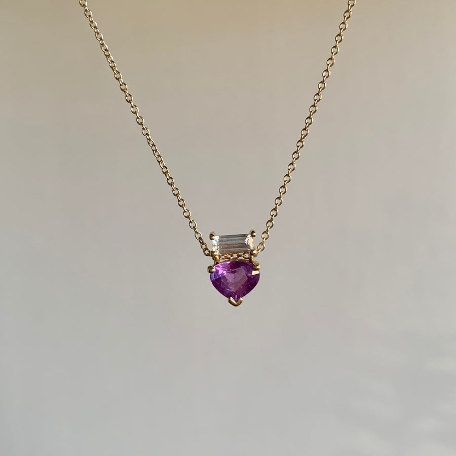 Paired Sapphire Pendant hanging 1