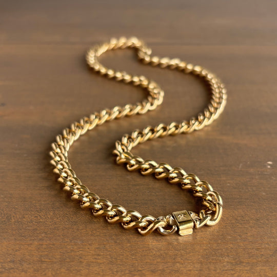 Polished Brass Classic Chain Necklace