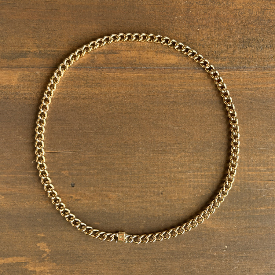 Polished Brass Classic Chain Necklace 1