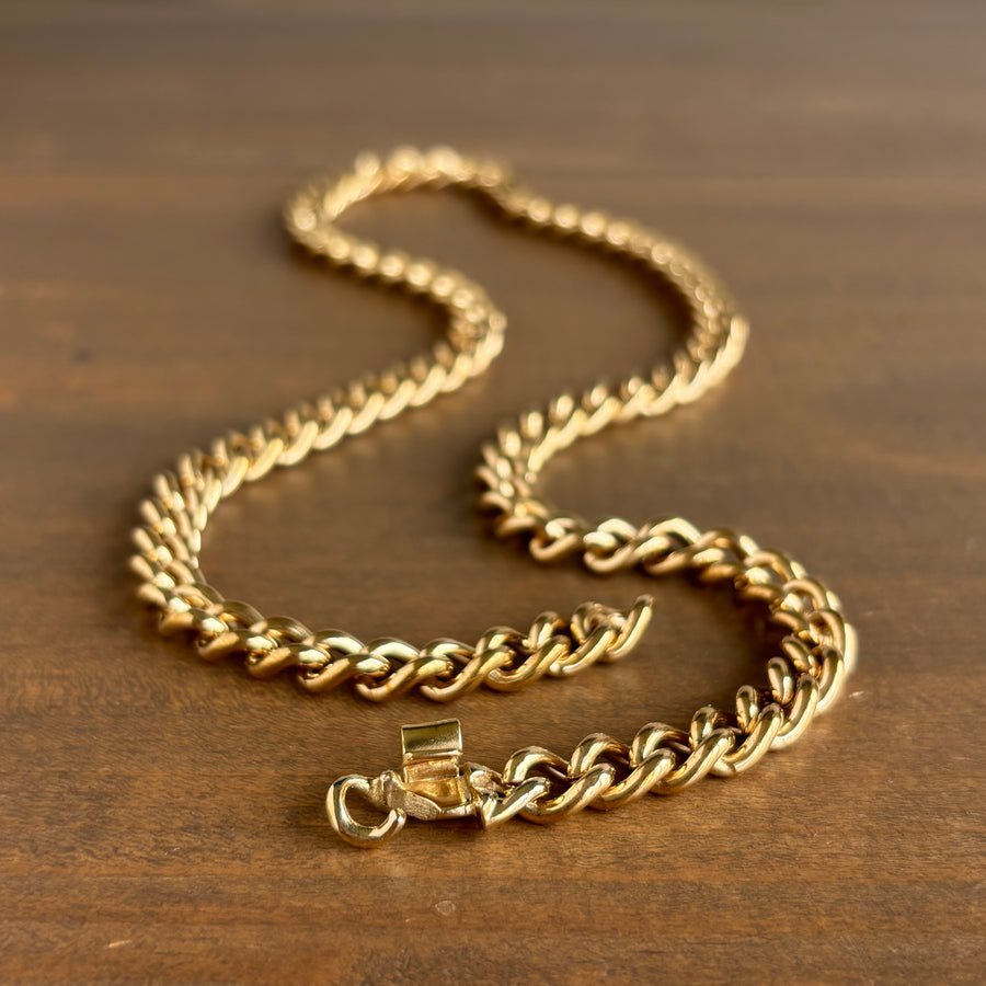 Polished Brass Classic Chain Necklace 3