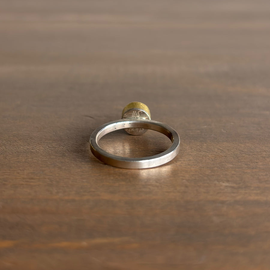  Round Faceted Lavender Spinel Ring side view 3