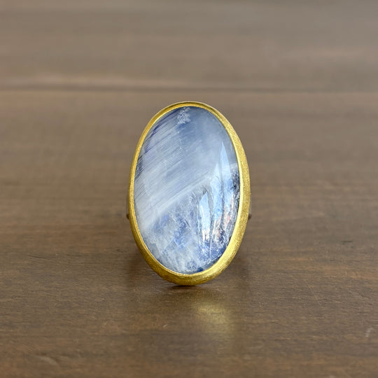 Sam Woehrmann Large Oval Moonstone Cabochon Ring