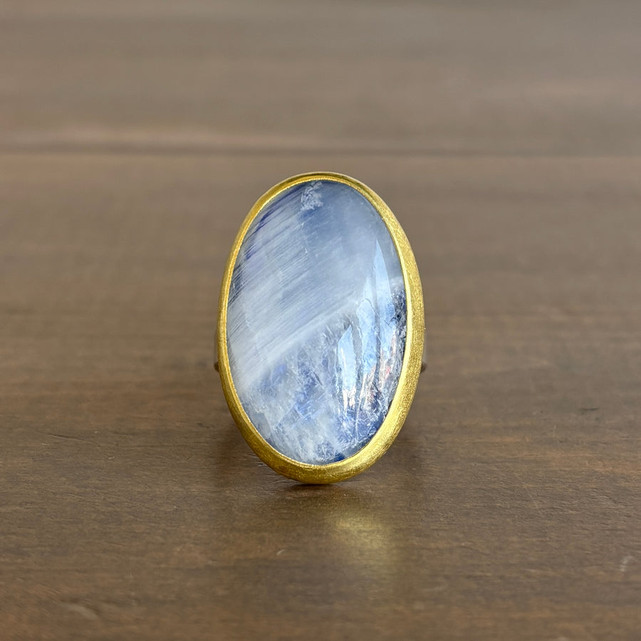 Sam Woehrmann Large Oval Moonstone Cabochon Ring