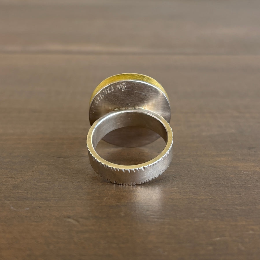 Sam Woehrmann Large Oval Rutilated Quartz Cabochon Ring back