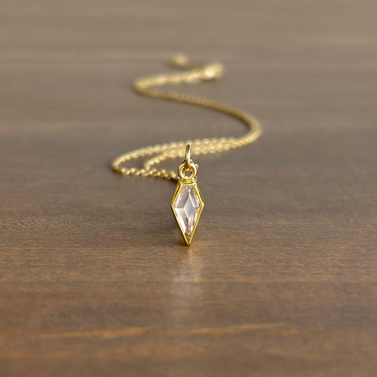 Sam Woehrmann Light Champagne Diamond Spike Pendant front view