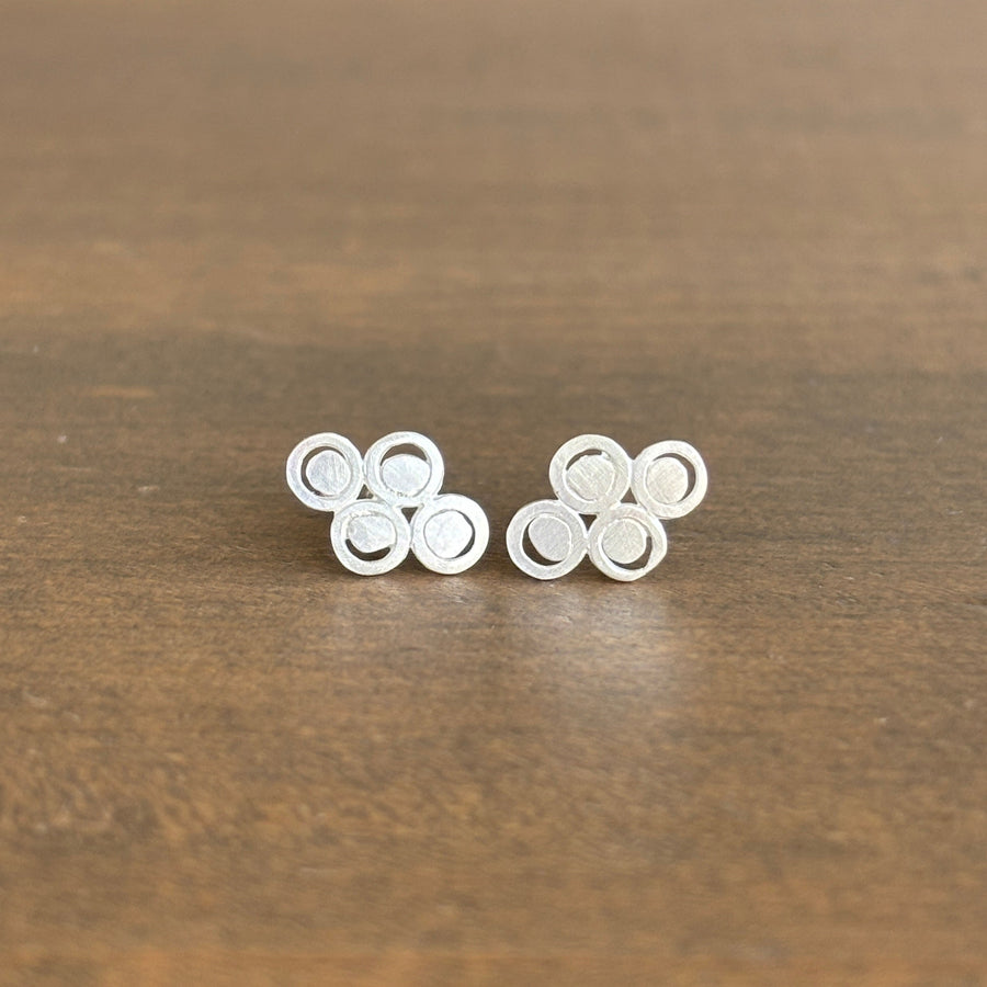 Sterling Silver Filigree Stud Earrings