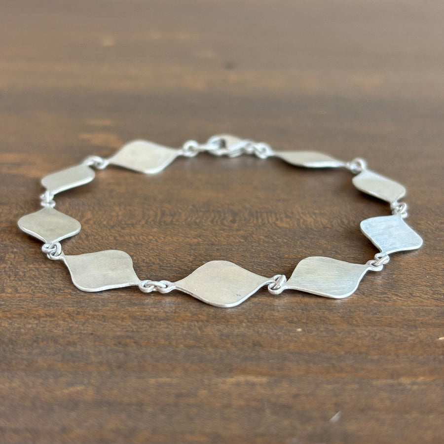Sterling Silver Shape Link Bracelet