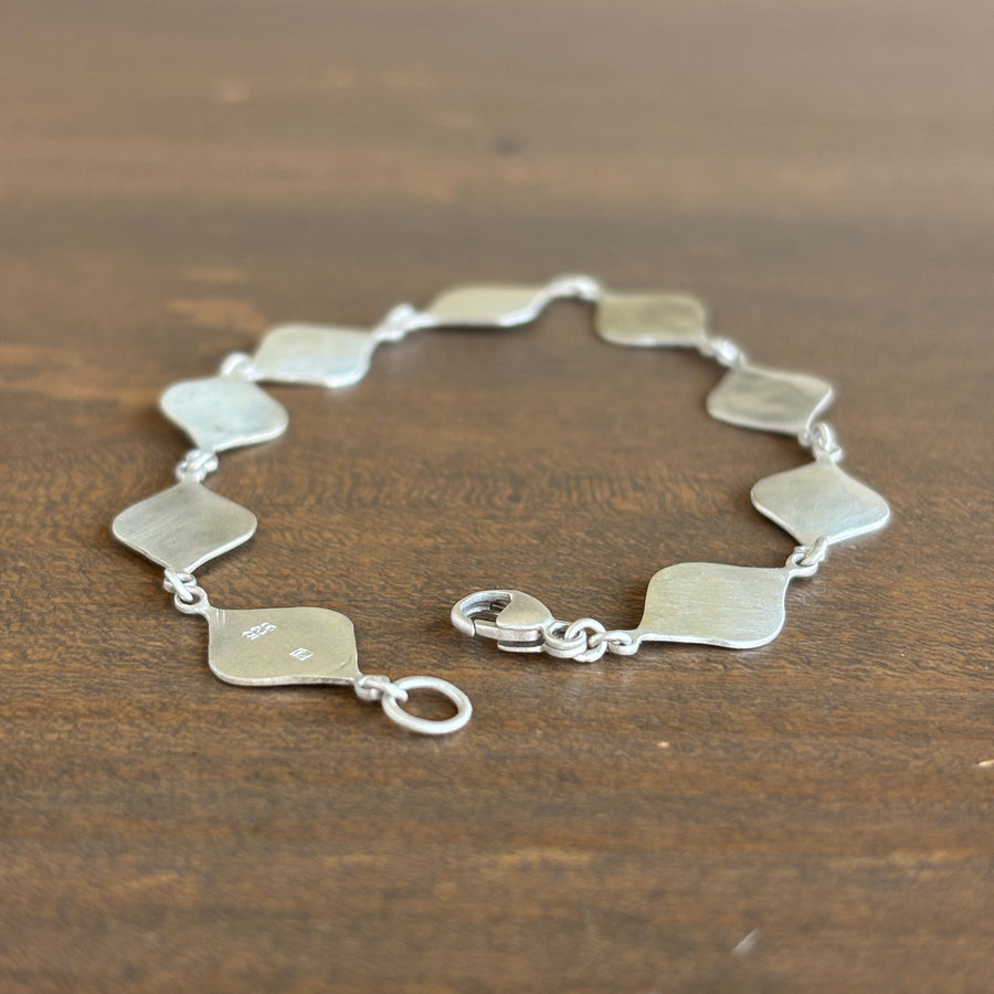 Sterling Silver Shape Link Bracelet view 3