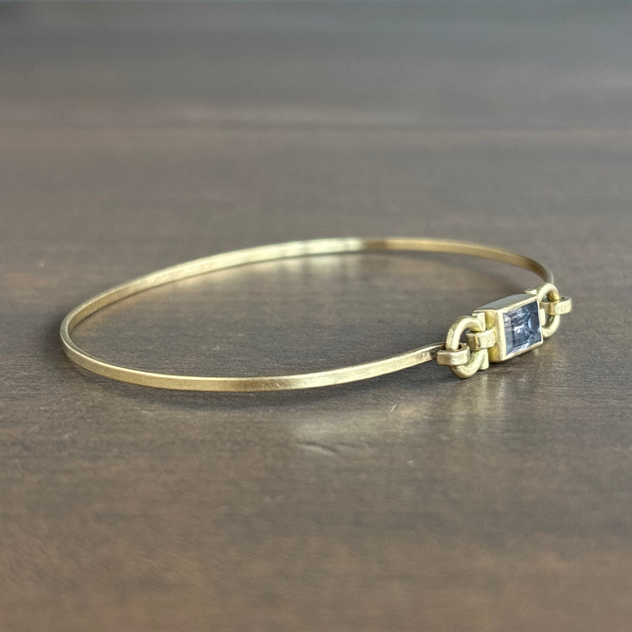 Violet Montana Sapphire Rectangle Bracelet by Monika Krol side view 2