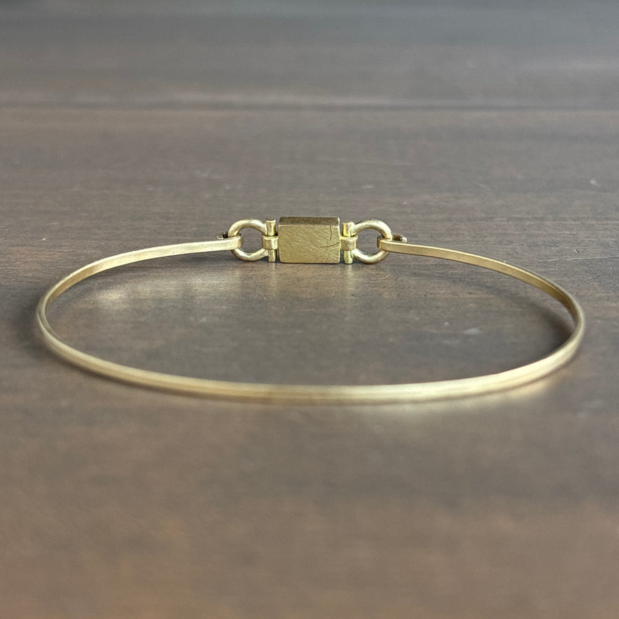 Violet Montana Sapphire Rectangle Bracelet by Monika Krol side view 4