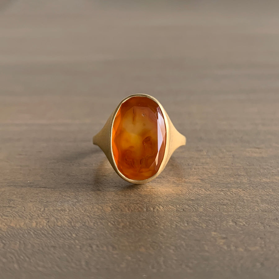 Oval Carnelian Cast Ring