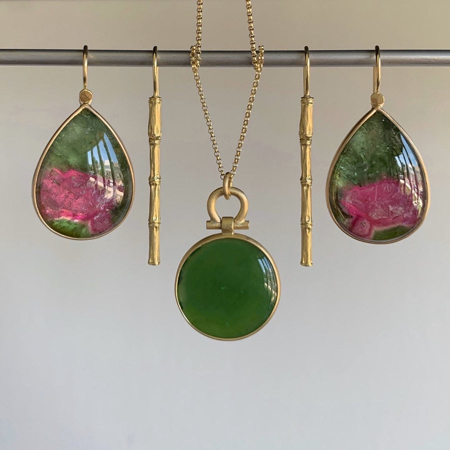 Watermelon Quartz Drop Earrings