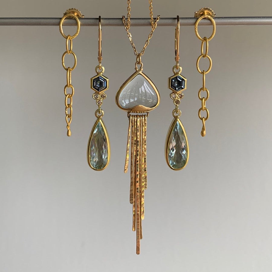 Aquamarine Jellyfish Pendant