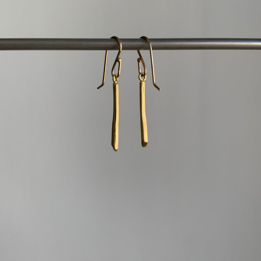 Classic Gold Twig Earrings back