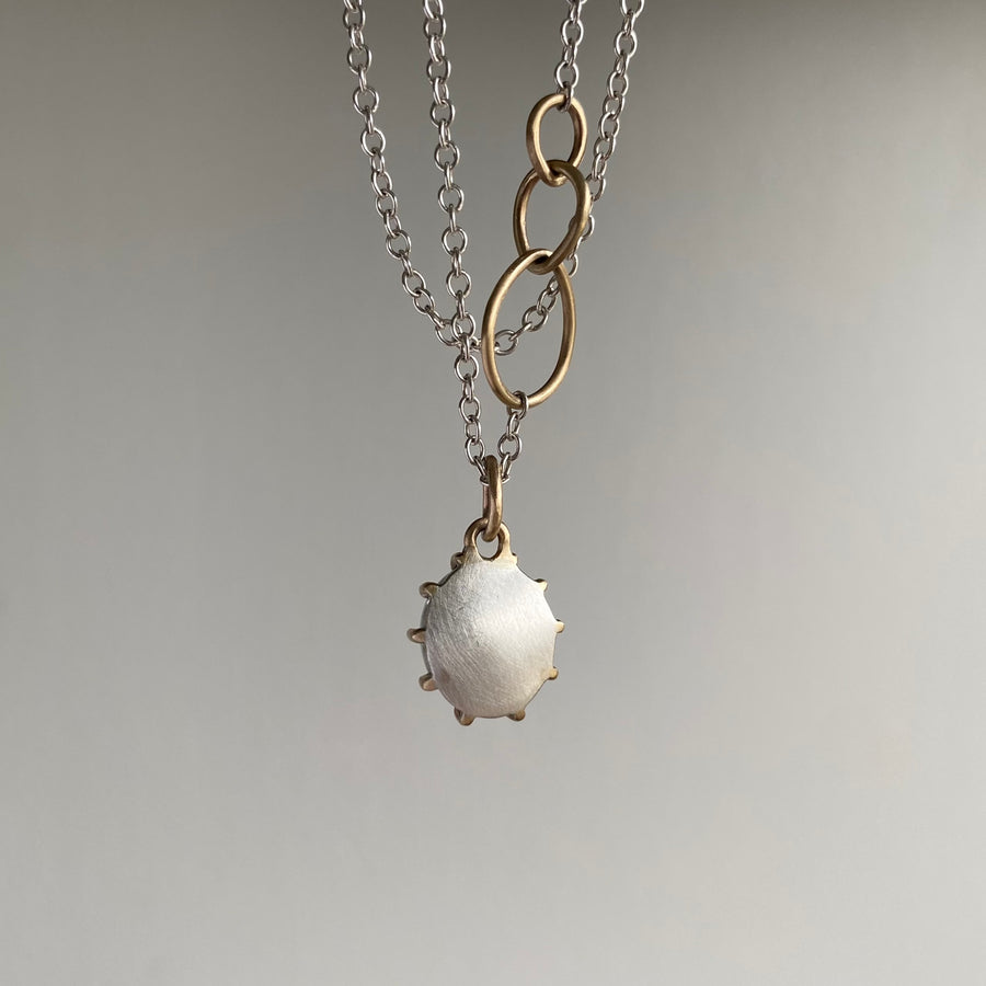 Small Moss Aquamarine Vanity Necklace