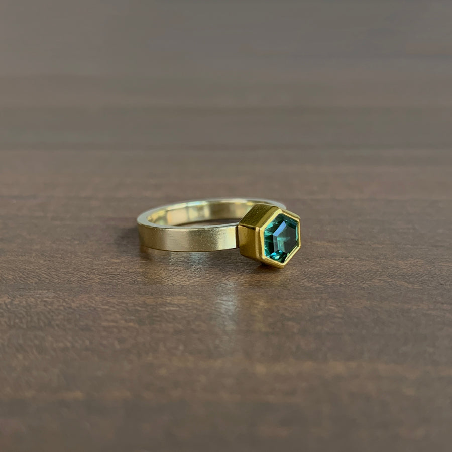 Tourmaline Hexagon Ring