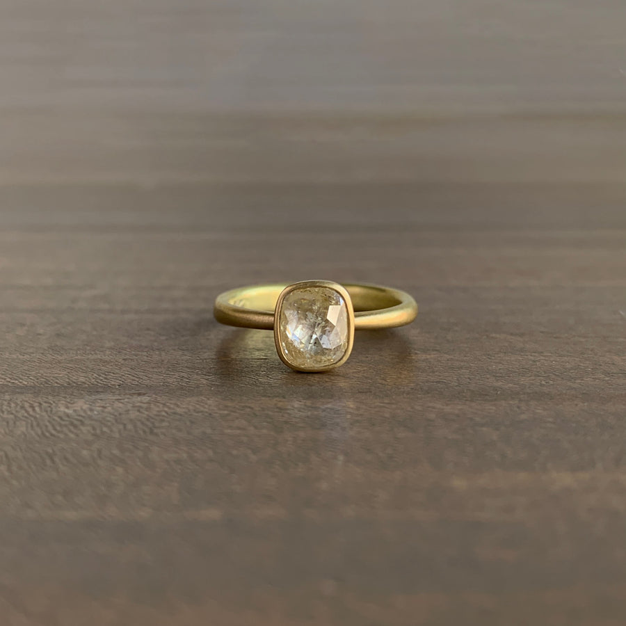 Lemony Cushion Diamond Ring