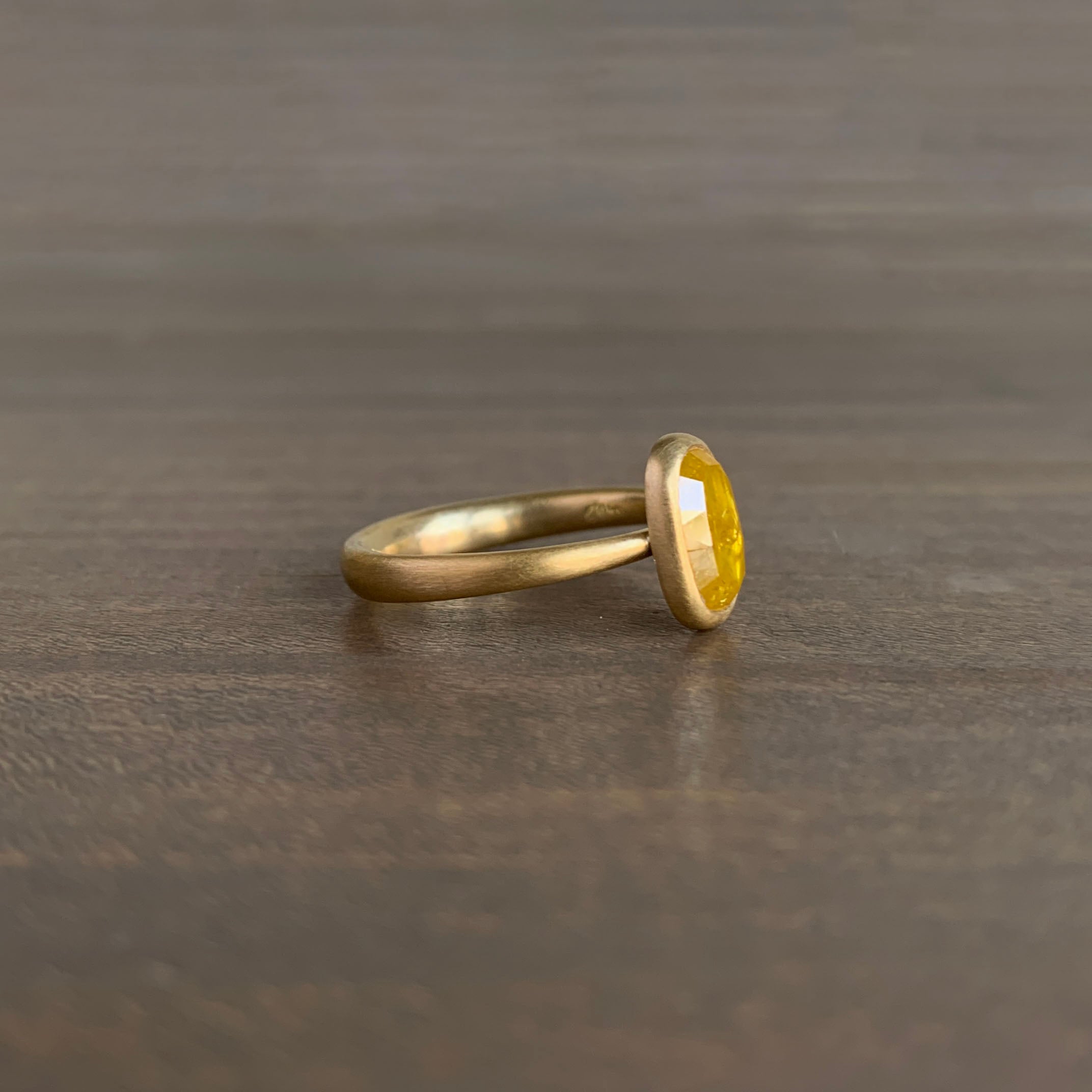 Lola Brooks Oval Saffron Diamond Ring Meeka Fine Jewelry
