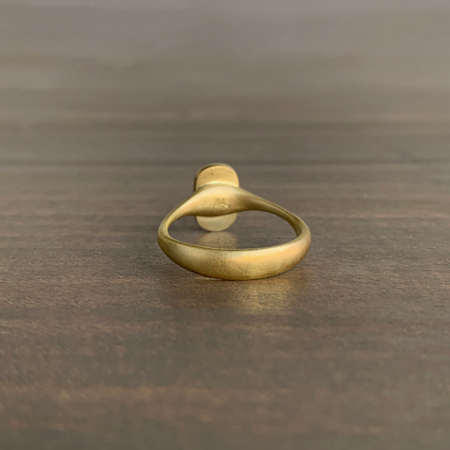 Oblong Grey Diamond Ring
