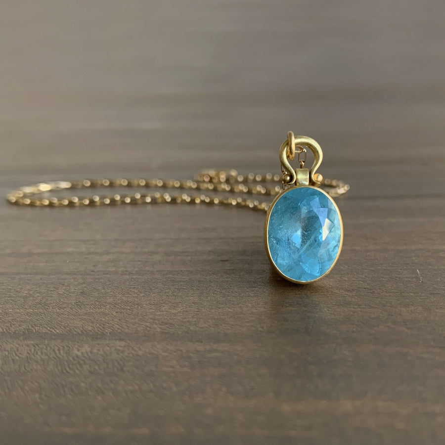 Aquamarine Oval Pendant
