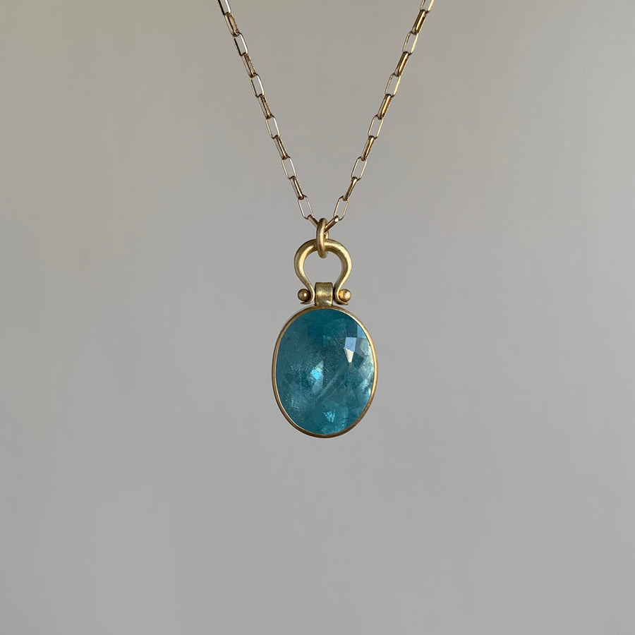Aquamarine Oval Pendant