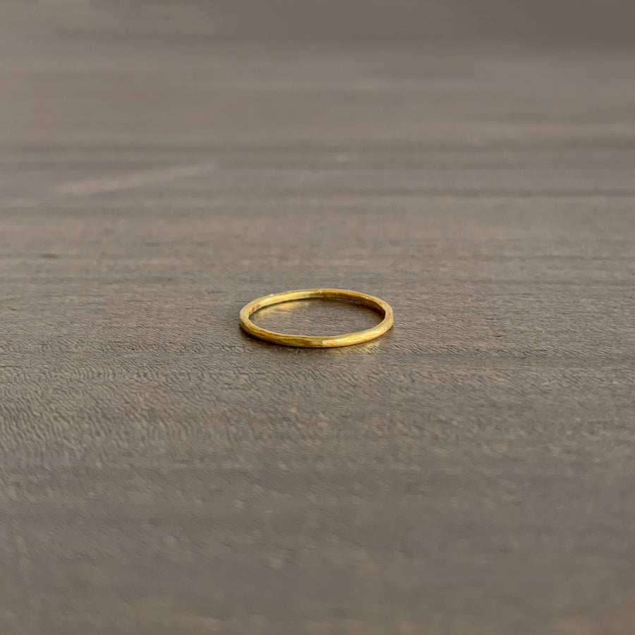 22k Gold Hammered Band