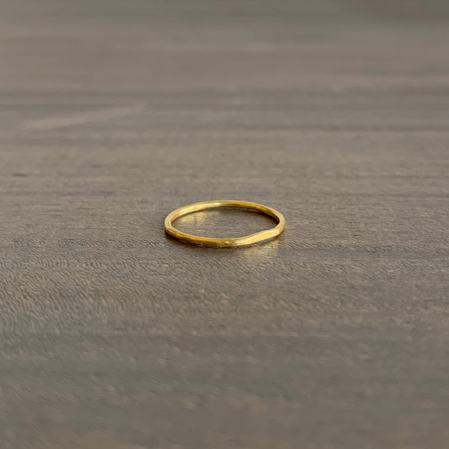 22k Gold Hammered Band