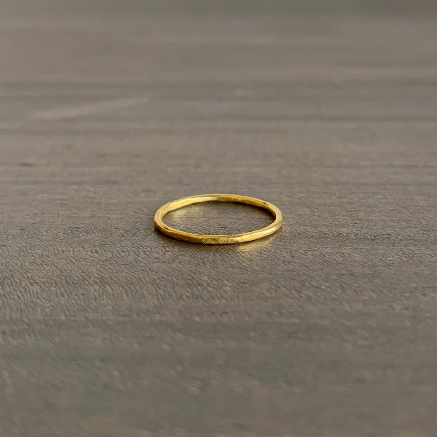 22k Gold Hammered Band