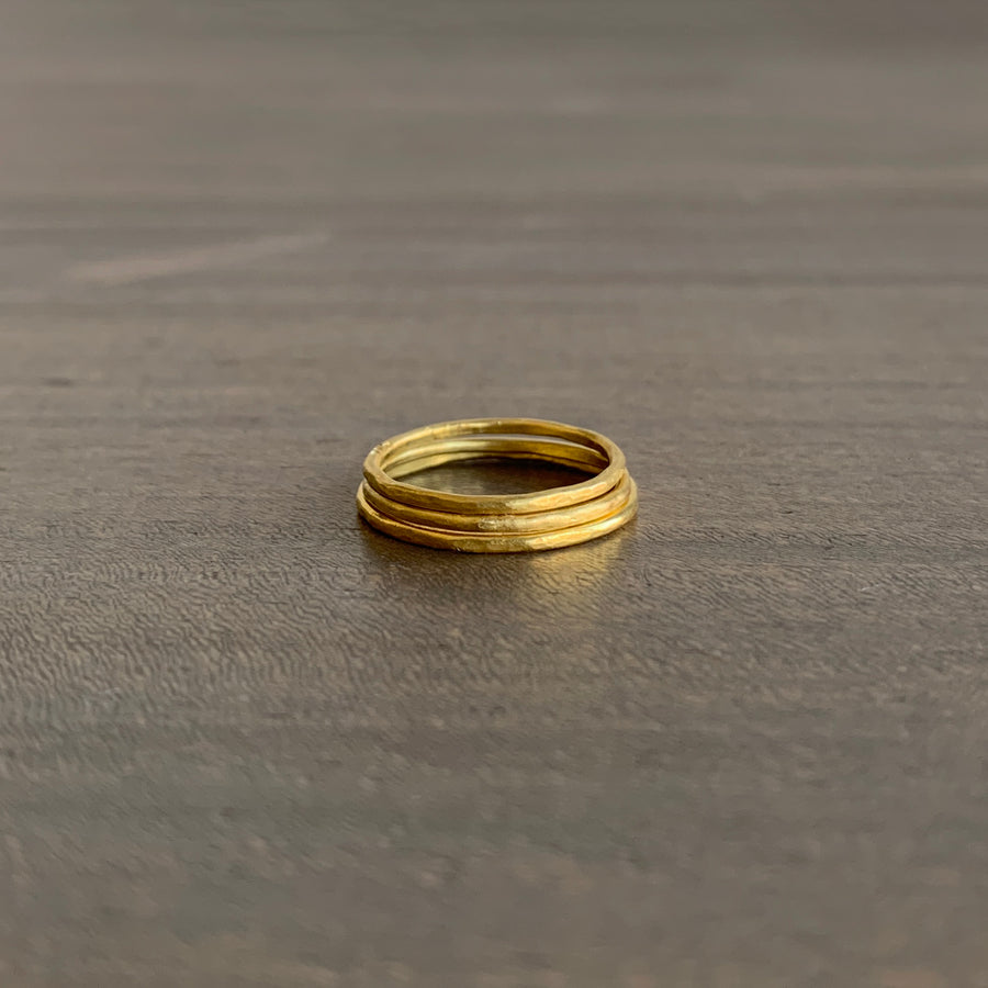 22k Gold Hammered Band