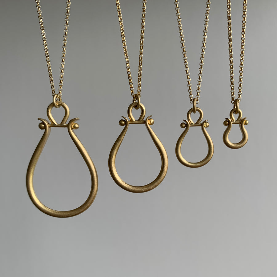 Gold Lyre Pendant