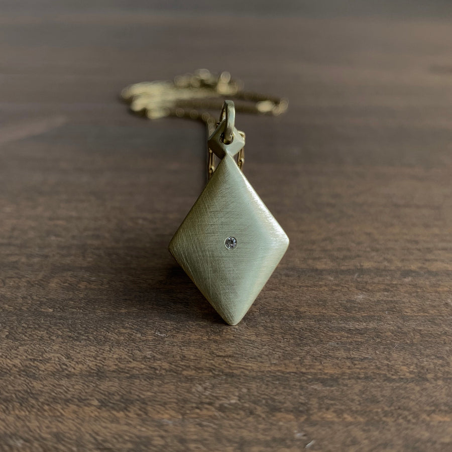 Gold Kite Pendant with Diamond