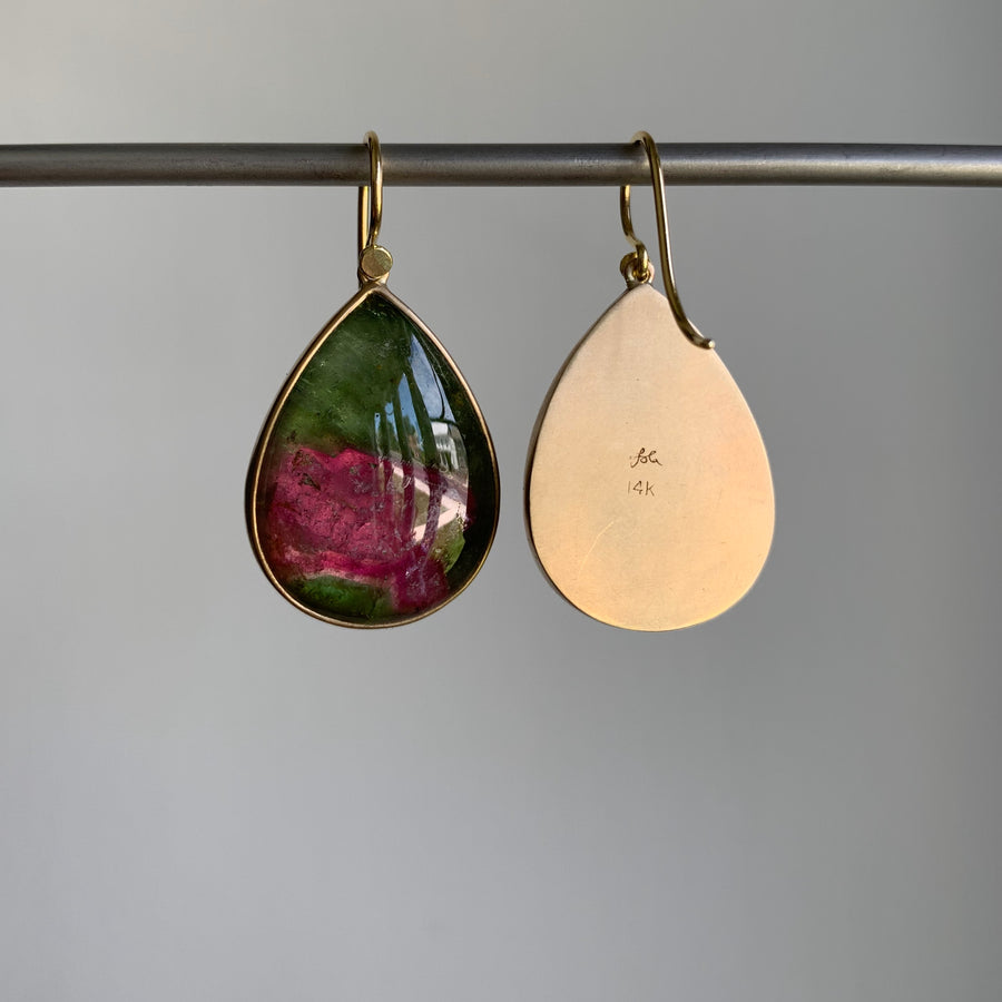Watermelon Quartz Drop Earrings