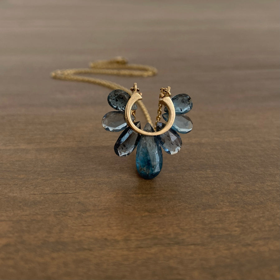 Small Kyanite Peacock Pendant