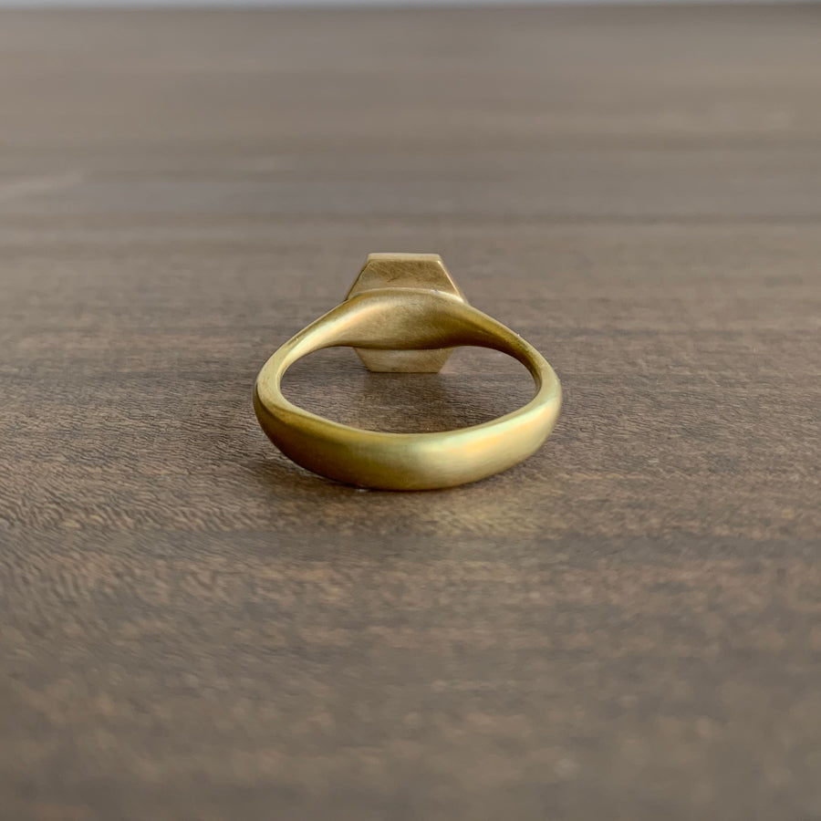 Natural Burgundy Hexy Sapphire Ring