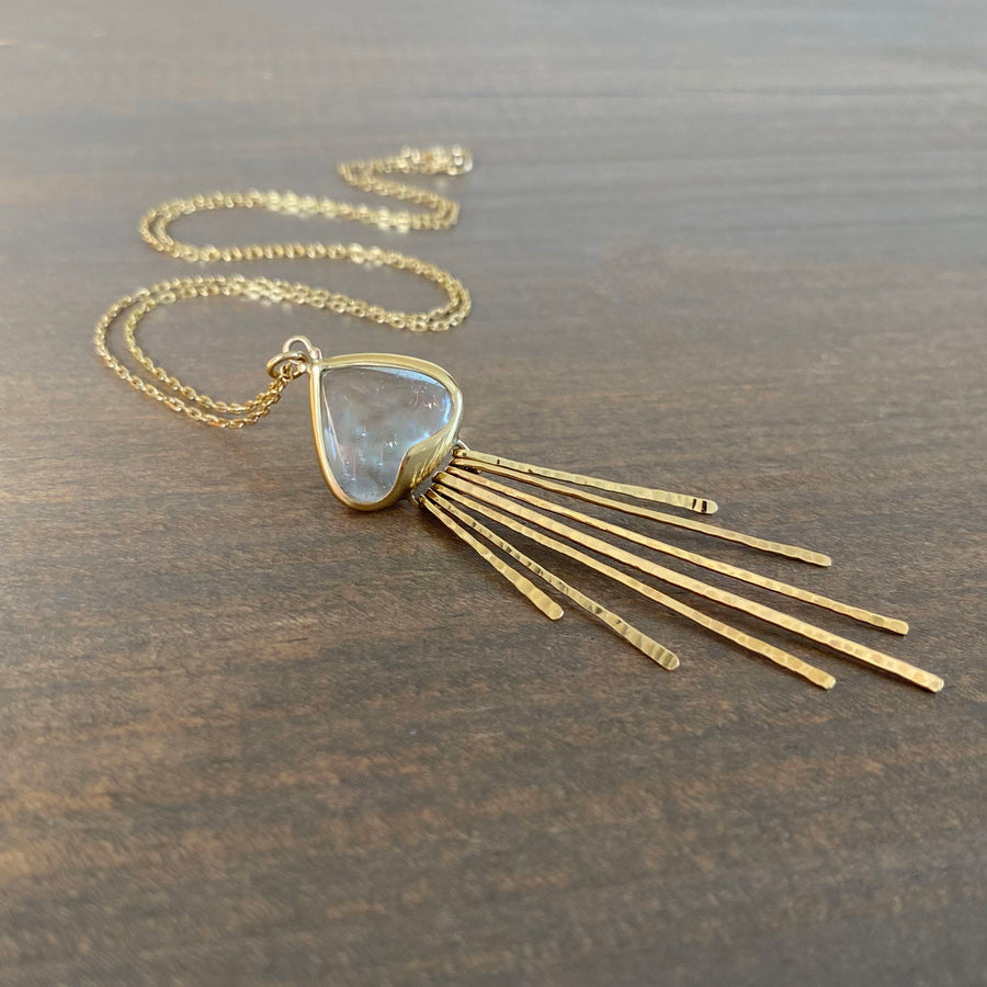Aquamarine Jellyfish Pendant